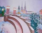 9. Winter In Zagreb, Acrylic On Canvas, 24x30 Cm