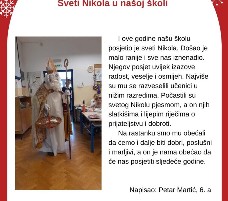 Sveti Nikola u našoj školi