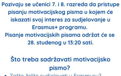 Javni poziv učenicima