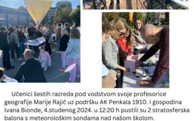 Puštanje stratosferskih balona nad našom školom