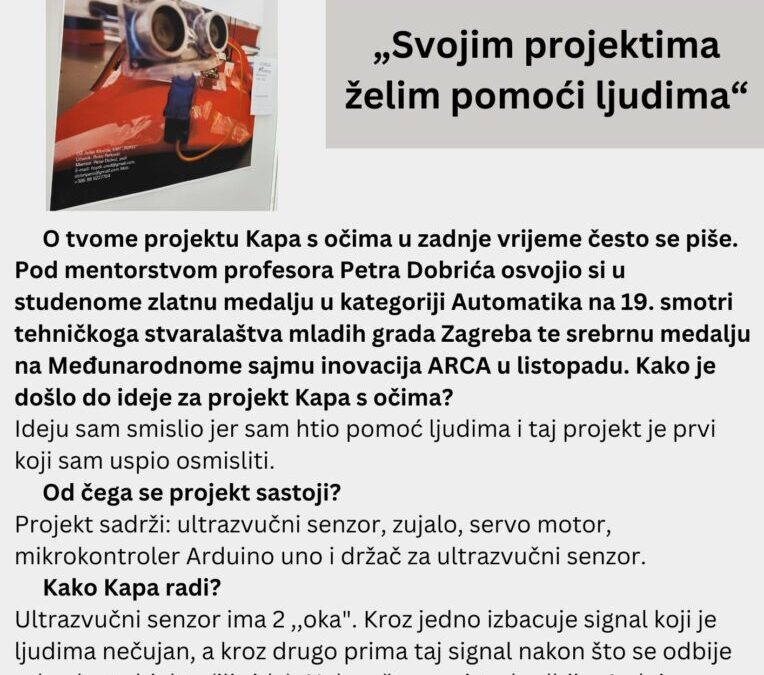 „Svojim projektima želim pomoći ljudima“