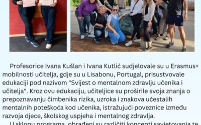 Sudjelovanje u Erasmus+ mobilnosti učitelja: edukacija o mentalnom zdravlju