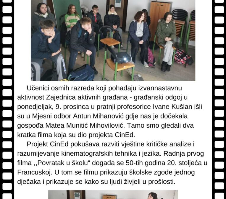 Osmaši gledali filmove iz projekta CinEd
