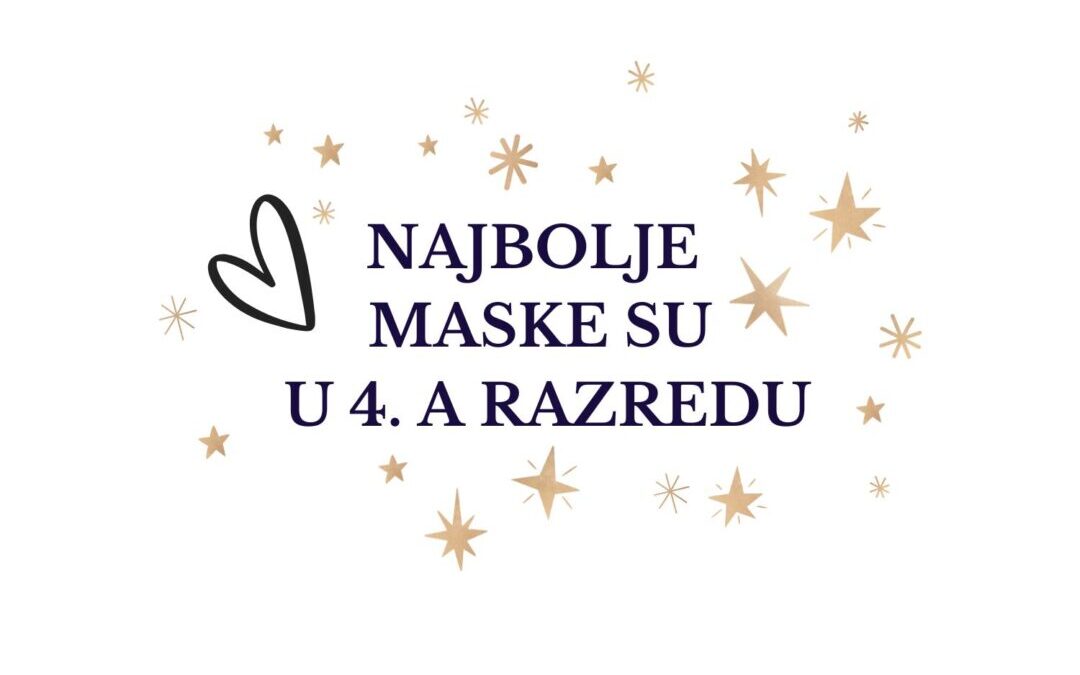 Najbolje maske su u 4.a razredu